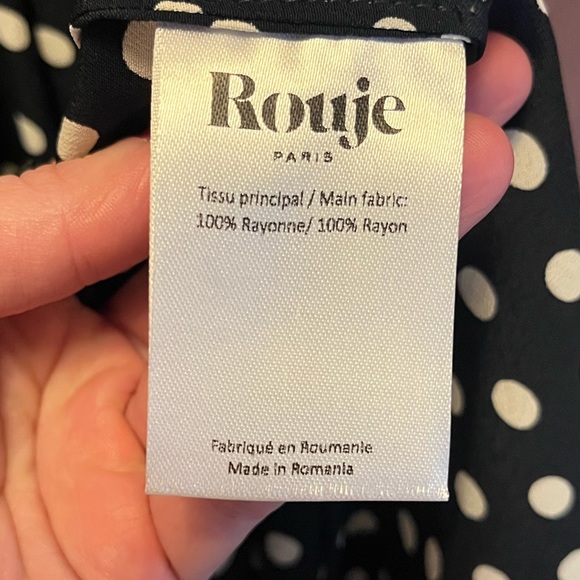 ROUJE Paris Marin dress black and white polka dot - Picture 5 of 8